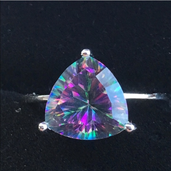 🌟SIZE 8 LEFT🌟TRILLION CUT MYSTIC TOPAZ - Picture 3 of 8
